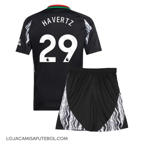 Camisa de Futebol Arsenal Kai Havertz #29 Equipamento Secundário Infantil 2024-25 Manga Curta (+ Calças curtas)